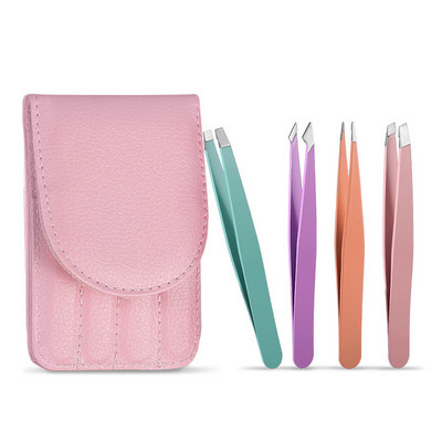 4 stila Vrh Ravna pinceta za obrve sa škarama za šminkanje Profesionalne pincete za nadogradnju trepavica Štipaljke za obrve Kozmetički alati