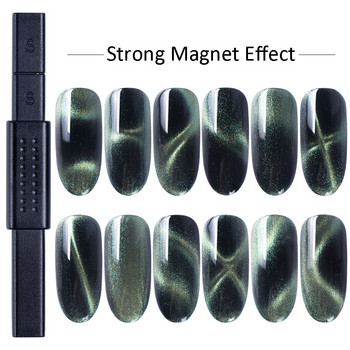 Nail Art Cat Eyes Magnet Strong Effect Stick Board Εργαλείο πολλαπλών χρήσεων Nail Gel Polish Curved 3D Line Strip Effect Magnetic Pen