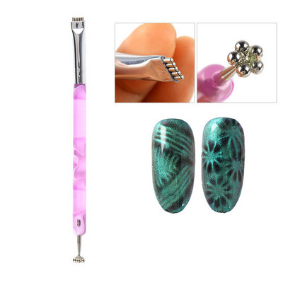 Nail Art Cat Eyes Magnet Strong Effect Stick Board Εργαλείο πολλαπλών χρήσεων Nail Gel Polish Curved 3D Line Strip Effect Magnetic Pen