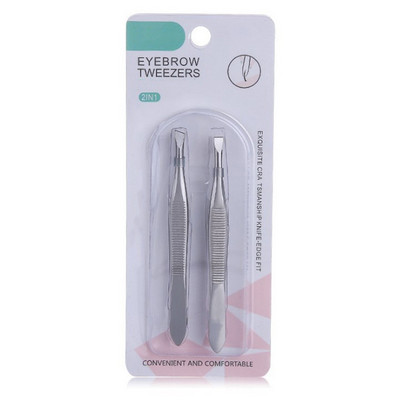 Pensetă portabilă pentru sprâncene, 2 buc, profesională din oțel inoxidabil, dispozitiv de tuns sprâncene, pensete de modelare, instrument de reparare pentru instrumente de înfrumusețare a sprâncenelor