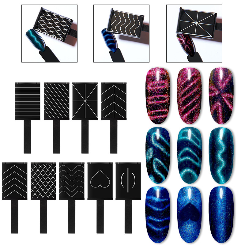 Nagų dailės magnetinė lazdelė, skirta MagneticGel Super Magnetic Strong Magnet Slice Board Magic Cat Eye Nail Art Effect Nagų įrankiai