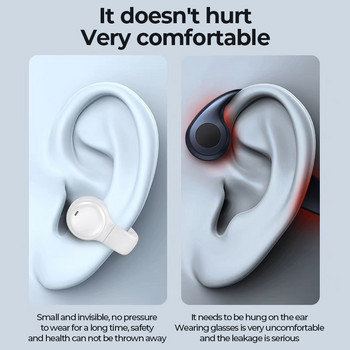 ΝΕΑ ακουστικά Bluetooth 5.3 Bone Conduction Ασύρματα ακουστικά Αθλητικά αδιάβροχα ακουστικά με ακουστικό μείωσης θορύβου μικροφώνου