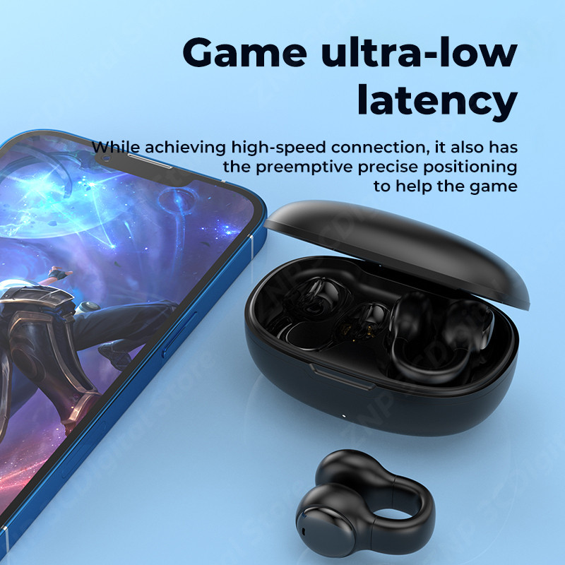 NAUJAS Bone Conduction Bluetooth 5.3 ausinės ausinės belaidės ausinės Sportinės vandeniui atsparios ausinės su mikrofono triukšmo mažinimo ausinėmis