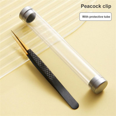 Sa zaštitnom cijevi Pinceta za trepavice 3D Volume Pinceta za proširenje trepavica Fan Lash Makeup Profesionalna pinceta za obrve