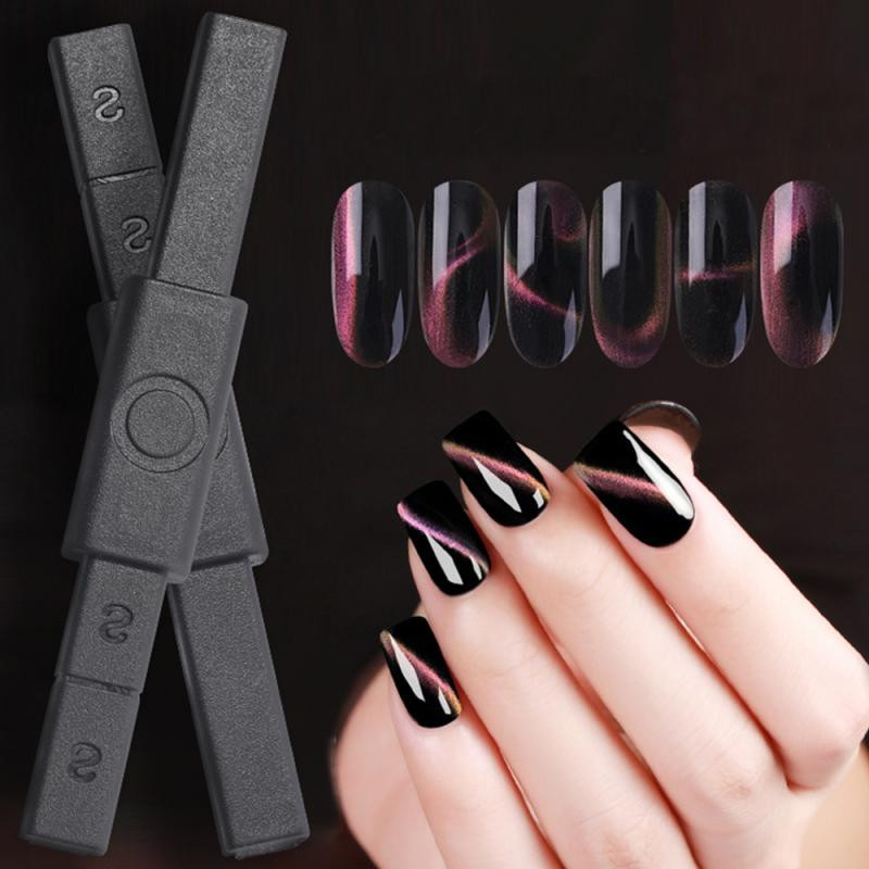 Alati za manikuru za nokte Crni magnetski štapić Višenamjenski alat za lak za nokte Cat Eye Polish Cross Liner Magnetna naljepnica