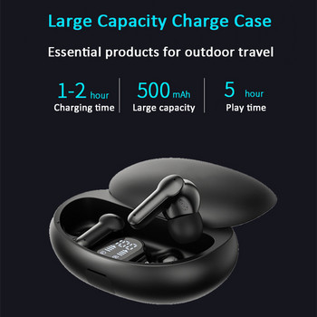 TWS ασύρματο Bluetooth5.3 Ακουστικό ENC Ακουστικά ακύρωσης θορύβου Αδιάβροχα αθλητικά αφής Gaming Ακουστικά HIFI HD Call Long Standby