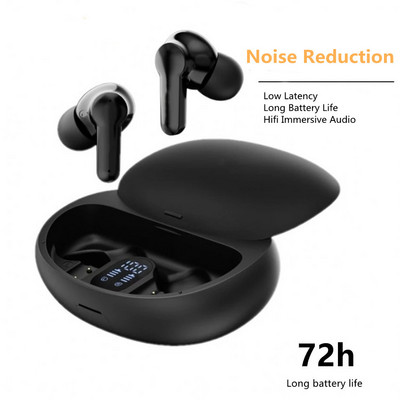 TWS ασύρματο Bluetooth5.3 Ακουστικό ENC Ακουστικά ακύρωσης θορύβου Αδιάβροχα αθλητικά αφής Gaming Ακουστικά HIFI HD Call Long Standby