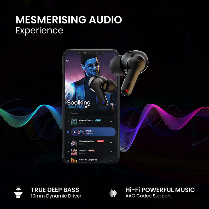 TWS ασύρματο Bluetooth5.3 Ακουστικό ENC Ακουστικά ακύρωσης θορύβου Αδιάβροχα αθλητικά αφής Gaming Ακουστικά HIFI HD Call Long Standby