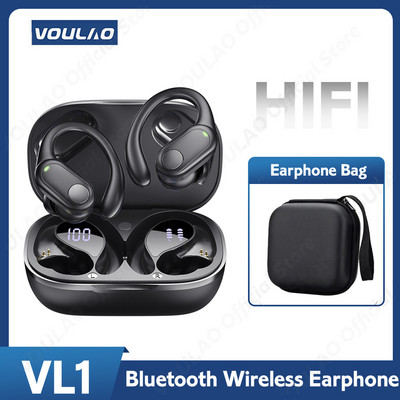 Căști VOULAO TWS Bluetooth 5.3 CU microfon Căști fără fir HiFi Stereo cârlig pentru ureche Căști cu reducere a zgomotului Căști rezistente la apă
