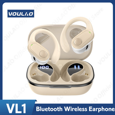 Căști VOULAO TWS Bluetooth 5.3 CU microfon Căști fără fir HiFi Stereo cârlig pentru ureche Căști cu reducere a zgomotului Căști rezistente la apă
