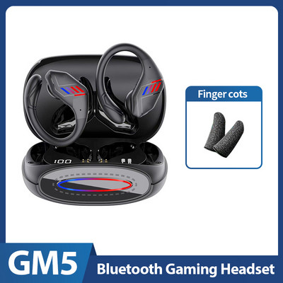 Căști fără fir GM5 Căști pentru jocuri Căști Bluetooth 5.3 Căști sport HiFi Căști rezistente la apă cu reducere a zgomotului Fără întârziere cu microfon