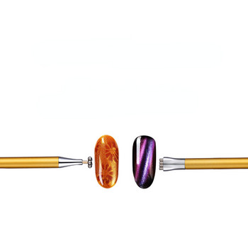 3 цвята магнитна писалка за нокти за лепило Магнитна писалка за гел лак Двустранна силна магия 3D фантомен ефект Направи си сам инструменти за ноктопластика