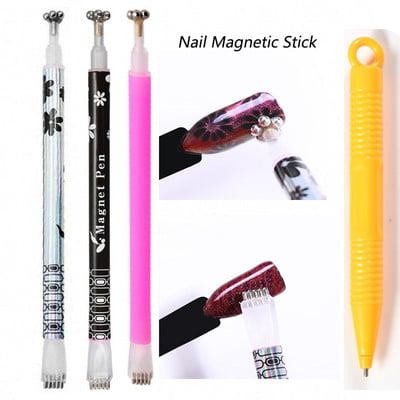 1Pc-5D cat magnetic/ Nail Magnetic Stick Nail Gel Polish Tools Varnish Tools Flower/ Line Strip Cat Eyes Effect Ισχυρός μαγνήτης