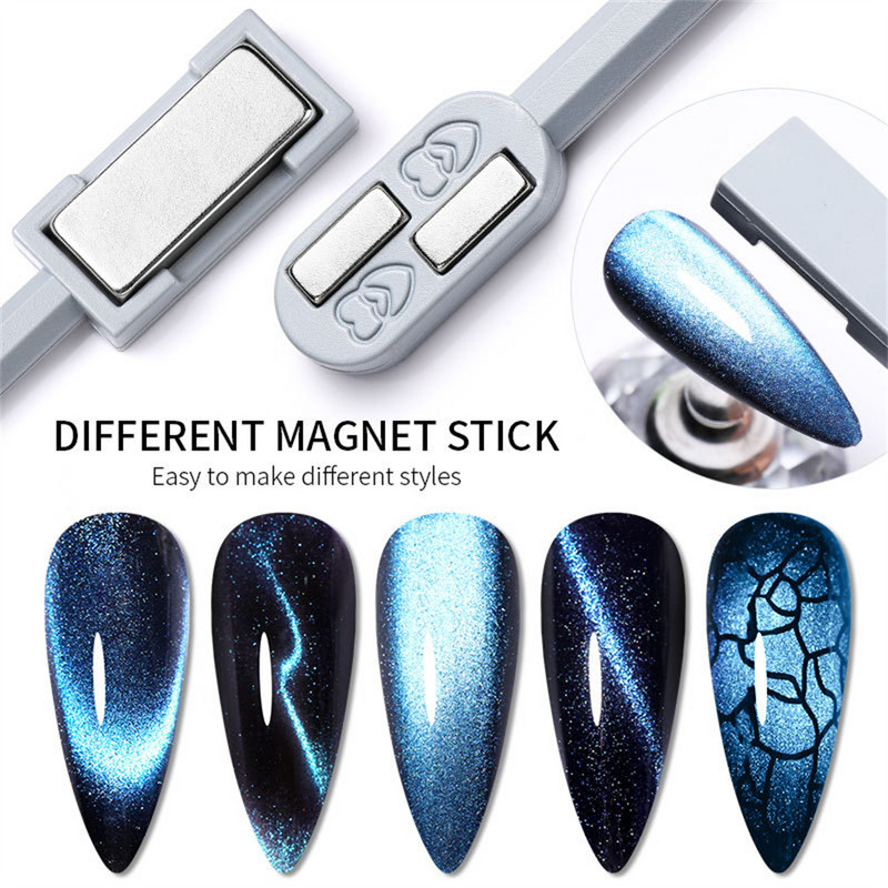 Νέο 3D Magical Cat's Eye Glue Magnet Stick Nail Enhancement Εργαλείο διπλής κεφαλής Εξαιρετικά ισχυρός μαγνήτης ματιών γάτας DIY Μαγνήτης νυχιών τέχνης