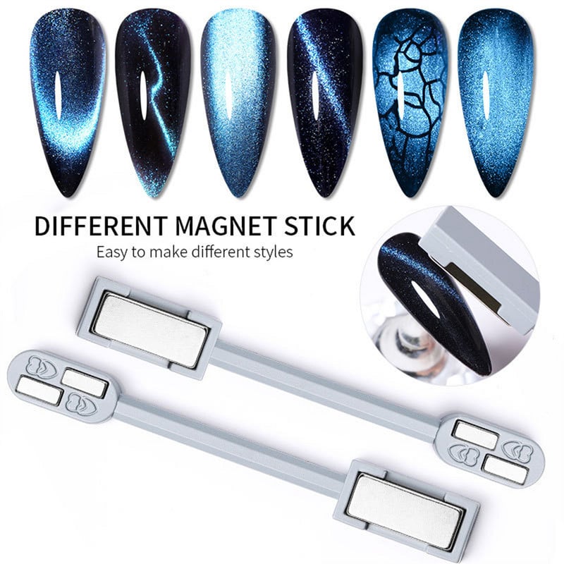 Νέο 3D Magical Cat's Eye Glue Magnet Stick Nail Enhancement Εργαλείο διπλής κεφαλής Εξαιρετικά ισχυρός μαγνήτης ματιών γάτας DIY Μαγνήτης νυχιών τέχνης