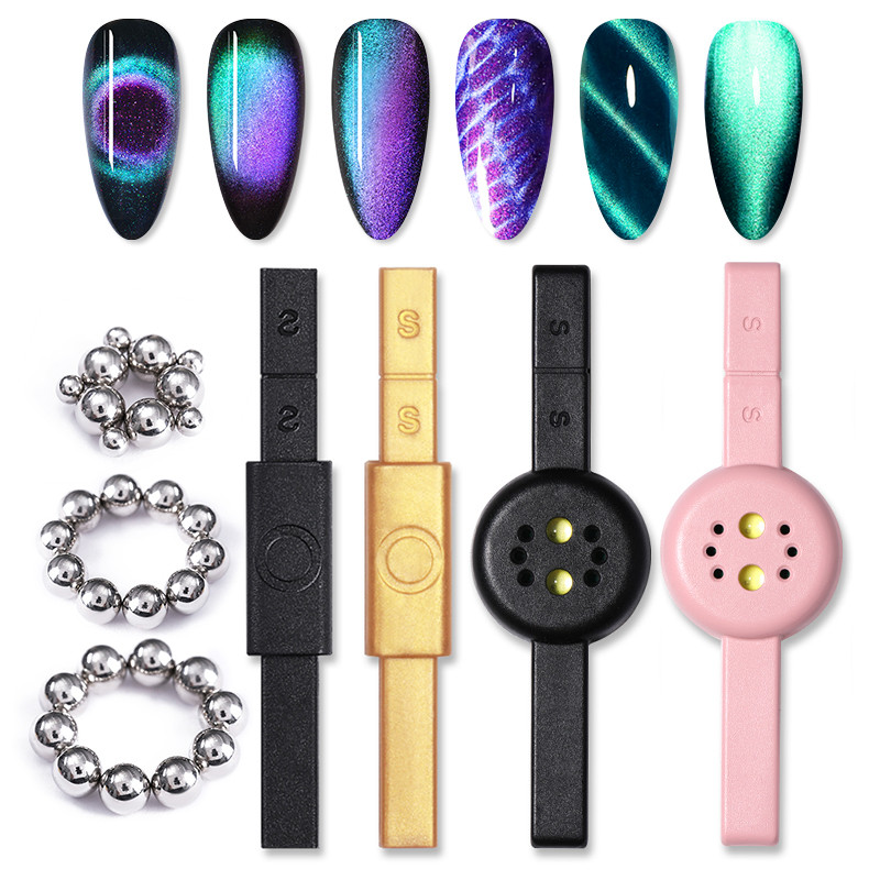 LILYCUTE Magnet Stick s dvostrukom glavom 9D Cat Magnetic for Nail Gel Polish Line Strip Effect Jaka magnetska olovka Alati