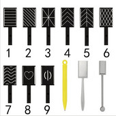 12 buc Magnet pentru ochi de pisică, cu efect puternic, placă stick magnetică pentru ochi de pisică 9D, kit de pix cu efect de bandă 3D pentru ochi de pisică, pentru arta unghiilor cu gel