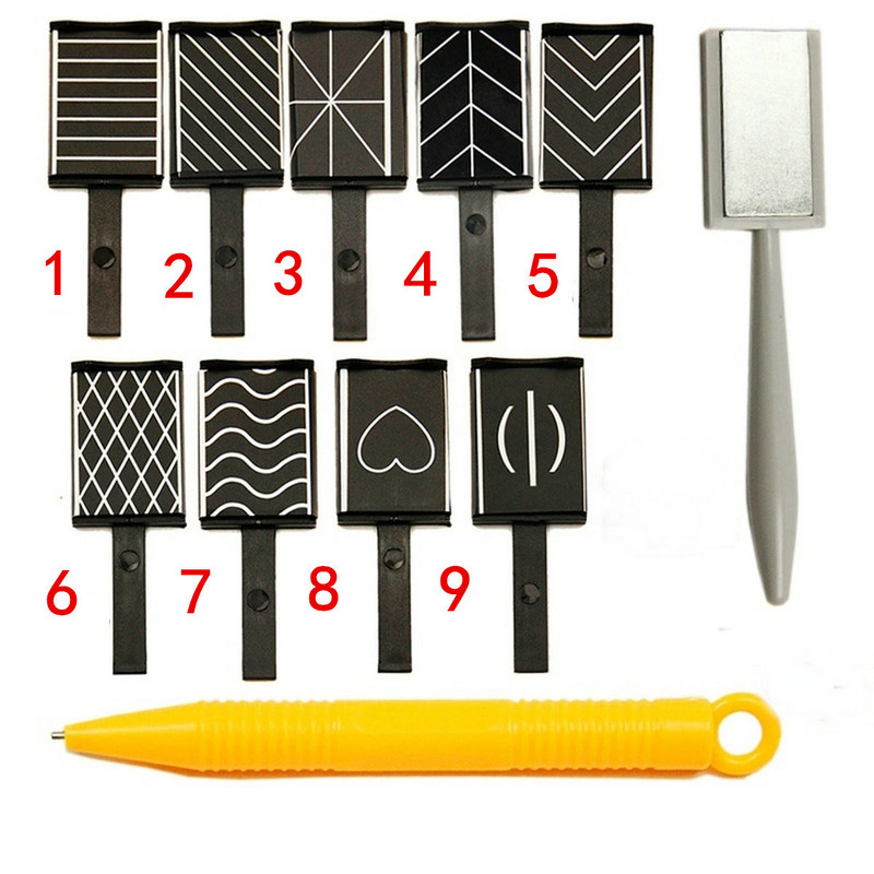 12 buc Magnet pentru ochi de pisică, cu efect puternic, placă stick magnetică pentru ochi de pisică 9D, kit de pix cu efect de bandă 3D pentru ochi de pisică, pentru arta unghiilor cu gel