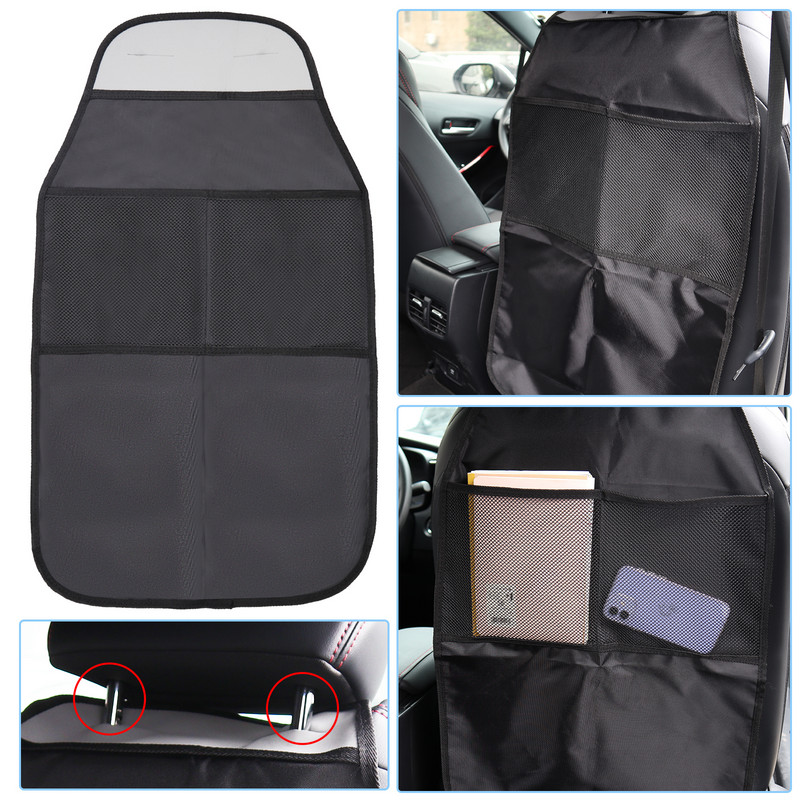 1/2Pc Baby Kids Car Safety Seat Protector Mat Kick Mats Μαξιλάρι πλάτης καθίσματος Προστατευτικό κάλυμμα τσάντα αποθήκευσης Τσάντα τσέπης Organizer