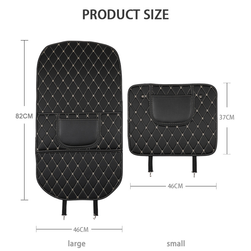 Covorașe anti-lovitură din piele PU pentru mașină Husă de protecție pentru spate scaun auto Organizator pentru scaune din spate auto cu buzunare de depozitare Accesorii interioare