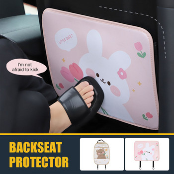 Προστατευτικό πίσω καθίσματος αυτοκινήτου Cartoon Kick Mat με τσέπες αποθήκευσης Κάλυμμα πλάτης καθίσματος Anti-kick Pad για παιδιά Αδιάβροχο δέρμα 2 μεγεθών