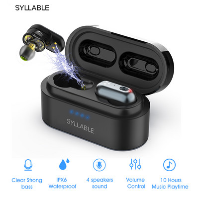 Originaal SYLLABLE S101 QCC3020 kiip bass kõrvaklapid juhtmevabad Helitugevuse reguleerimine peakomplekti mürasummutus S101 Bluetoothiga ühilduv