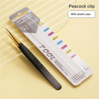 Šiljasta pinceta, štipaljka, pinceta za volumen trepavica, profesionalni alat za cijepljenje obrva od nehrđajućeg čelika, pojedinačne zakrivljene trake