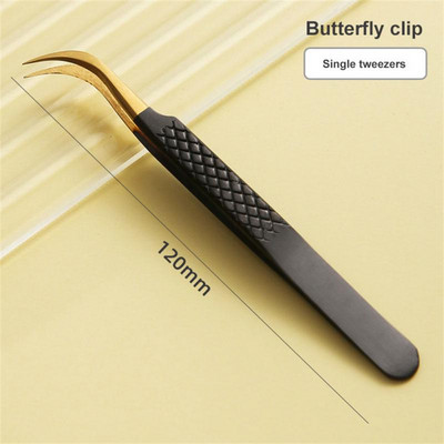 Šiljasta pinceta, štipaljka, pinceta za volumen trepavica, profesionalni alat za cijepljenje obrva od nehrđajućeg čelika, pojedinačne zakrivljene trake