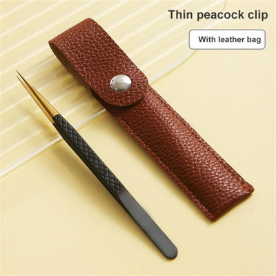 Šiljasta pinceta, štipaljka, pinceta za volumen trepavica, profesionalni alat za cijepljenje obrva od nehrđajućeg čelika, pojedinačne zakrivljene trake