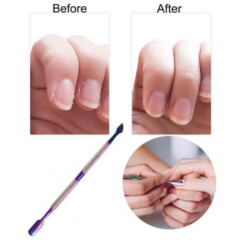 Nail Pusher Διπλής όψης Αντιολισθητικό Αντιολισθητικό Εργαλείο Νυχιών Απολεπιστικό Αξεσουάρ για Μανικιούρ