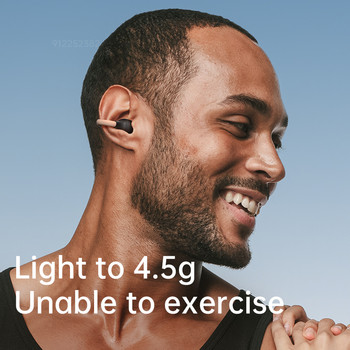 Спортни безжични слушалки HIFI съраунд субуфер Bluetooth 5.3 TWS слушалки Щипка за ухо Удобни за носене Концепция за костна проводимост