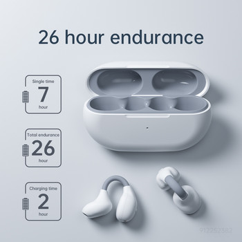 Αθλητικά Ασύρματα Ακουστικά HIFI Surround Subwoofer Bluetooth 5.3 TWS Ακουστικά Ear-Clip Comfortable to Wear Bone Conduction Concept