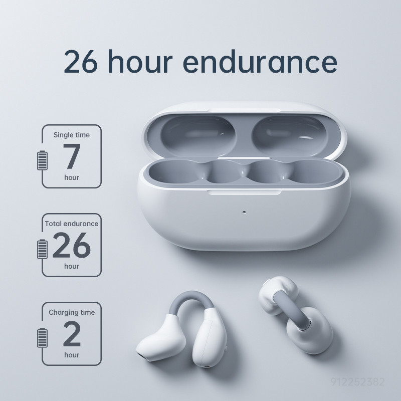 Αθλητικά Ασύρματα Ακουστικά HIFI Surround Subwoofer Bluetooth 5.3 TWS Ακουστικά Ear-Clip Comfortable to Wear Bone Conduction Concept