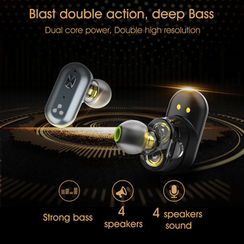 SYLLABLE S101 TWS Ακουστικό 10 ωρών True Wireless Stereo Earbud QCC3020 chip για SYLLABLE S101 Βαθιά μπάσα Συμβατό με Bluetooth