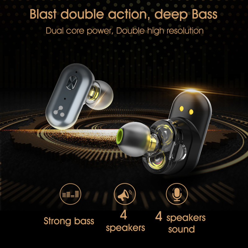 Căști SYLLABLE S101 TWS 10 ore True Wireless Stereo Earbud Cip QCC3020 pentru SYLLABLE S101 Deep bass Compatibil cu Bluetooth