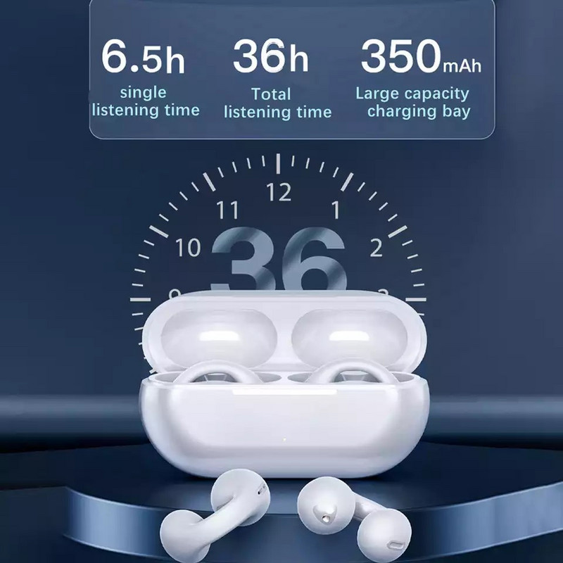 Căști TWS cu conducție osoasă Căști Bluetooth Căști sport rezistente la apă, reducerea zgomotului microfonului stereo hi fi