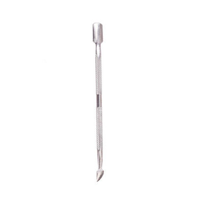 Împingător pentru cuticulă pentru unghii cu două fețe Dispozitiv pentru îndepărtarea cuticulelor din oțel inoxidabil Pilă pentru unghii Piele moartă Pedichiură Instrument de curățare pentru îngrijirea manichiurii