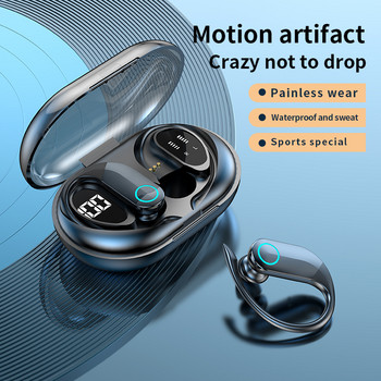 TWS Bluetooth 5.3 Ακουστικά True Wireless Headphones with Mic Touch Control Earbuds Μείωση θορύβου Earhooks Αδιάβροχα ακουστικά