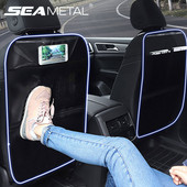 Piele PU Anti lovitură Pad Impermeabil Scaun Mașină Husă de protecție pentru spate Covorașe anti zgârieturi pentru copii Animal de companie cu fermoar Saci de depozitare