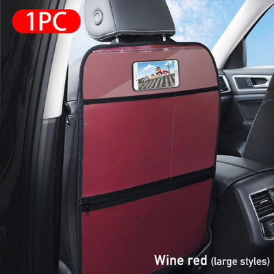 Piele PU Anti lovitură Pad Impermeabil Scaun Mașină Husă de protecție pentru spate Covorașe anti zgârieturi pentru copii Animal de companie cu fermoar Saci de depozitare