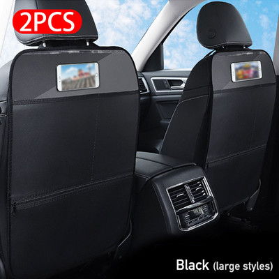 Piele PU Anti lovitură Pad Impermeabil Scaun Mașină Husă de protecție pentru spate Covorașe anti zgârieturi pentru copii Animal de companie cu fermoar Saci de depozitare