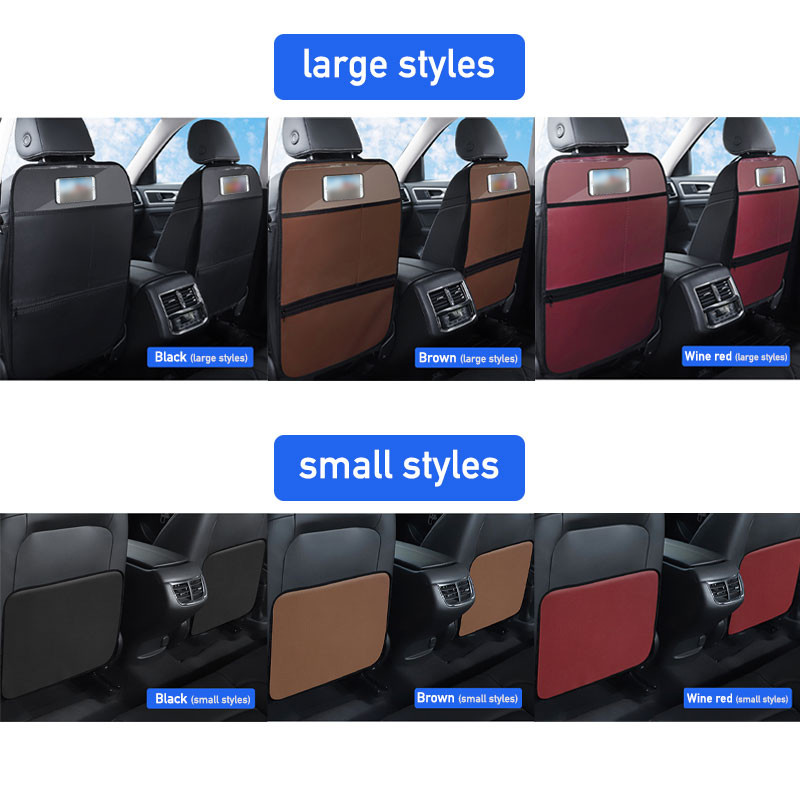 Piele PU Anti lovitură Pad Impermeabil Scaun Mașină Husă de protecție pentru spate Covorașe anti zgârieturi pentru copii Animal de companie cu fermoar Saci de depozitare