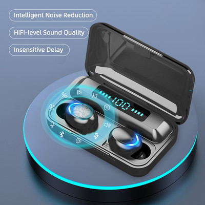 Ασύρματα ακουστικά F9 Bluetooth 5.0 TWS LED Dislpaly Αδιάβροχα ακουστικά HD Calling CVC 8.0 Ακουστικά μείωσης θορύβου