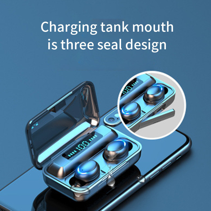 Ασύρματα ακουστικά F9 Bluetooth 5.0 TWS LED Dislpaly Αδιάβροχα ακουστικά HD Calling CVC 8.0 Ακουστικά μείωσης θορύβου