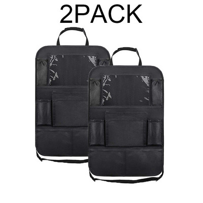 Organizator pentru spate scaun auto Geantă de depozitare agățată cu mai multe buzunare Suport pentru pahare pentru tabletă Covorașe anti-lovitură pentru copii