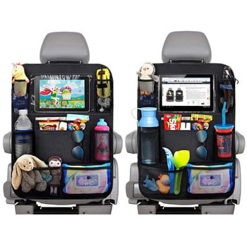 Органайзер за задната седалка на кола с държач за таблет със сензорен екран Автоматична задна седалка Калъф за съхранение Протектор за пътуване Деца, малки деца