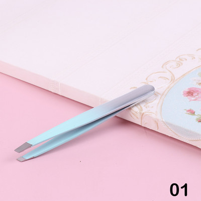 Pensetă pentru sprâncene Agrafe din aur roz pentru îndepărtarea părului feței Instrument de machiaj Beautfy