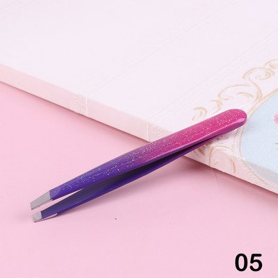 Pensetă pentru sprâncene Agrafe din aur roz pentru îndepărtarea părului feței Instrument de machiaj Beautfy