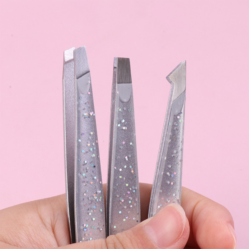 Pensetă pentru sprâncene Agrafe din aur roz pentru îndepărtarea părului feței Instrument de machiaj Beautfy