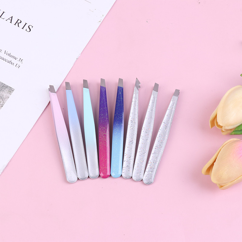 Pensetă pentru sprâncene Agrafe din aur roz pentru îndepărtarea părului feței Instrument de machiaj Beautfy